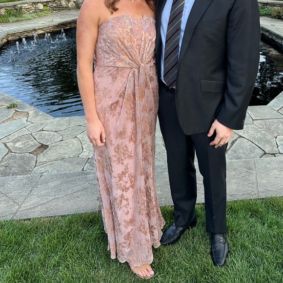 Aidon Mattox Strapless Twisted Metallic Gown - Picture 2 of 2